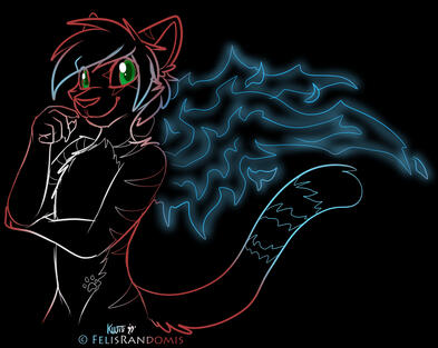 Neon-style Crimson. Art by FelisRandomis.